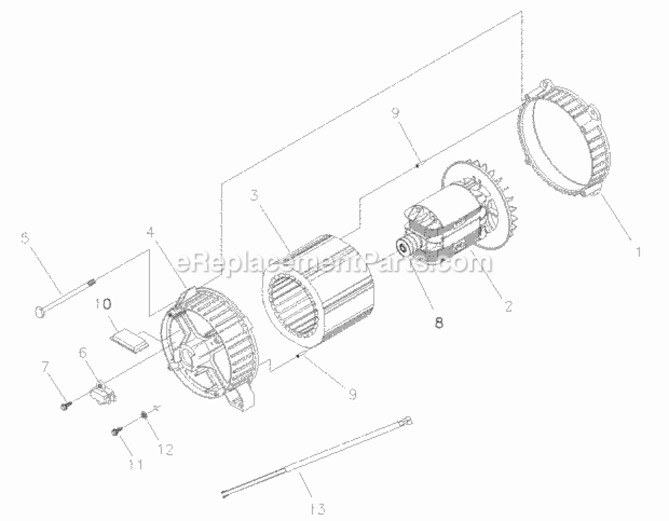 Alternator Diagram and Parts List for 030299-1  Briggs and Stratton Generator